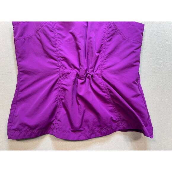 Eddie Bauer Womens Zip Up Hiking Cardigan Hooded Vest Size Small Purple Zip - Picture 11 of 11